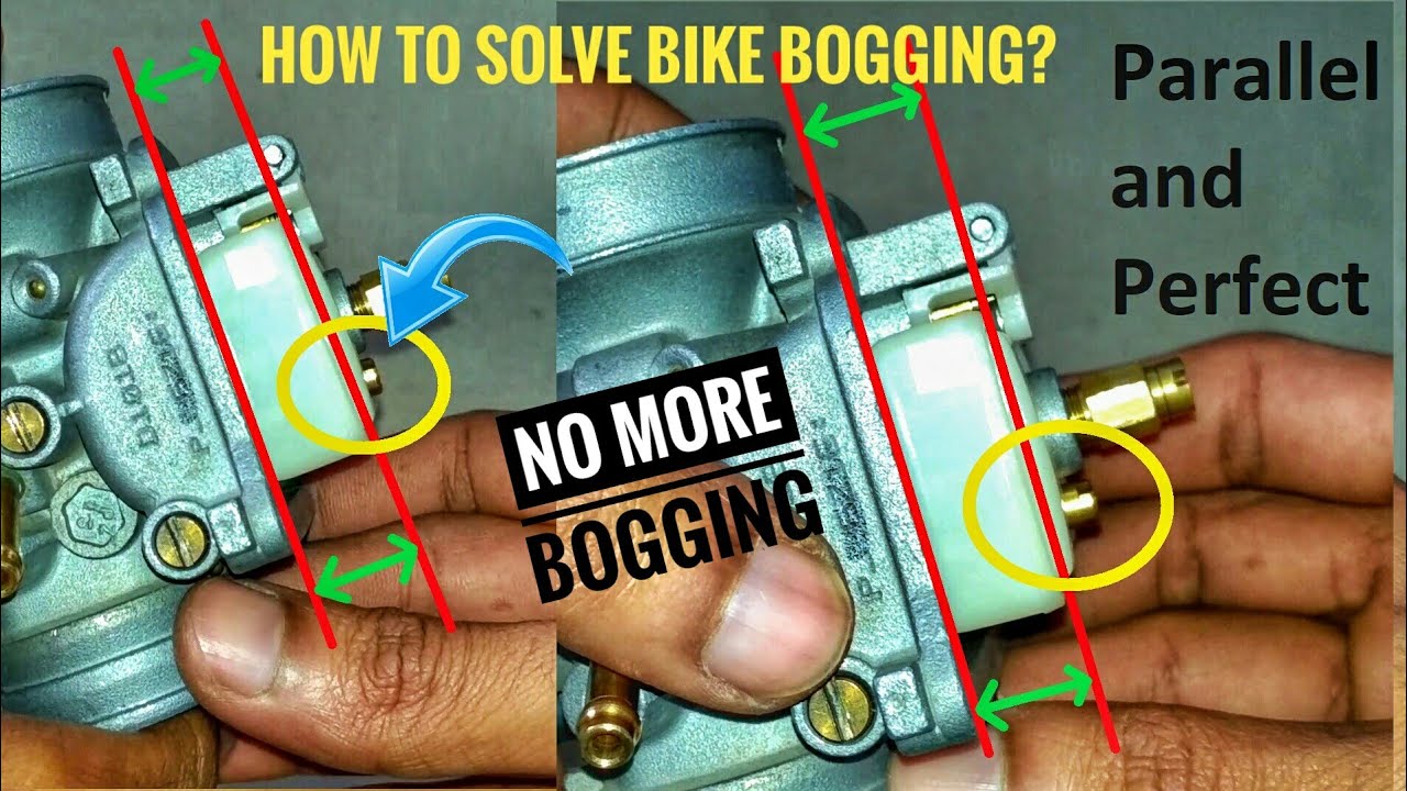 Bike Bogs and engine cut off while accelerate? | Float adjust in carburetor