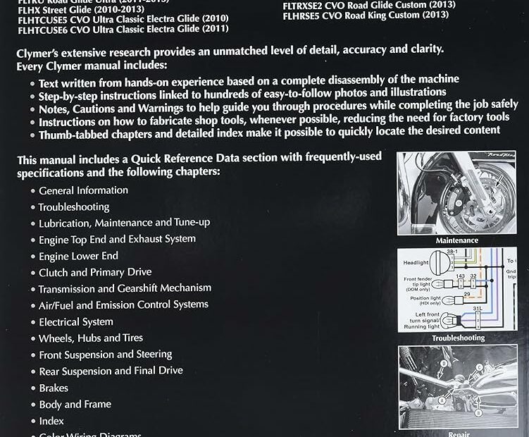 Harley-Davidson FLH/FLT Touring Series Motorcycle (2010-2013) Service  Repair Man: Editors of Clymer Manuals: 9781620922170: Amazon.com: Books