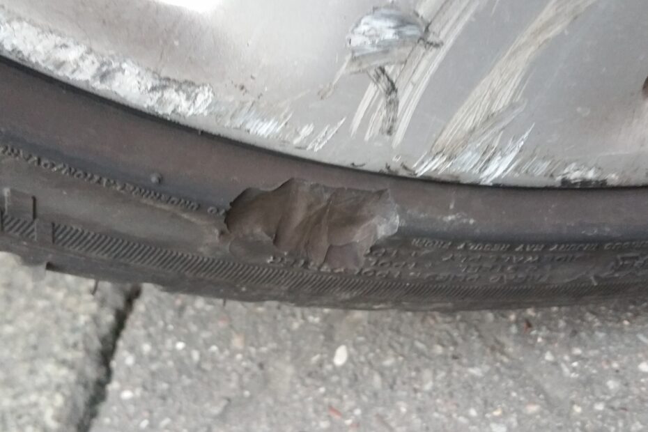 audi - 'Chunks' missing from side of tire..Dangerous? - Motor ...